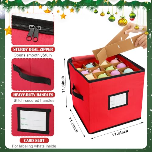 SATINIOR 6 Pcs Christmas Tree Storage Bag Set, Ornament Box - Image 5