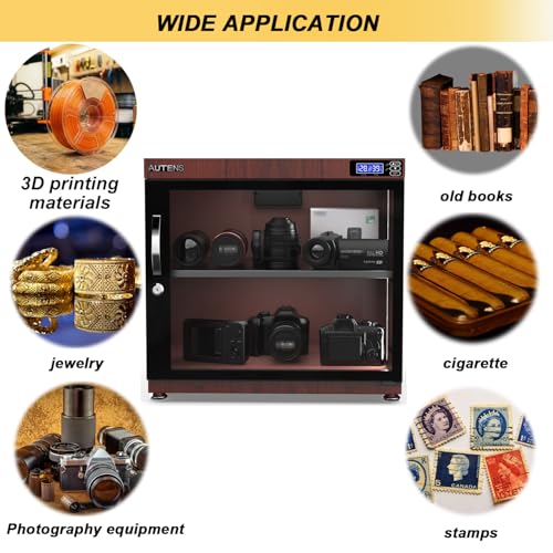 80L Dehumidifying Dry Cabinet Box, Wood grain Design - Image 4