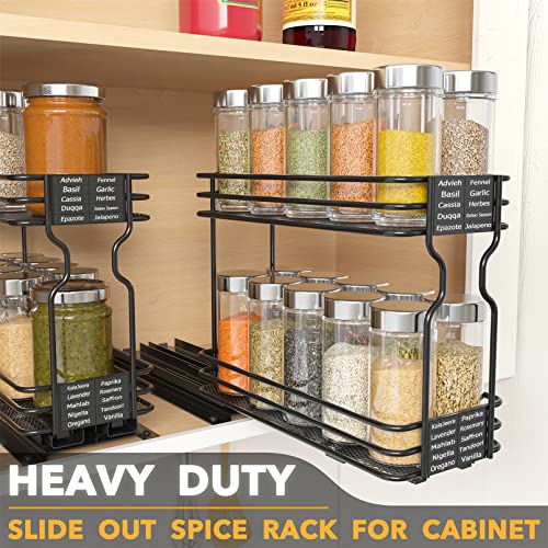 SpaceAid Pull Out Spice Rack Organizer for Cabinet, Heavy - Image 5