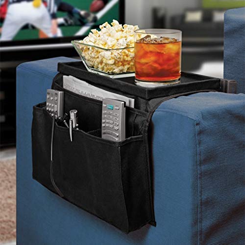 Sofa Armrest Organizer with Cup Holder Tray Couch Arm Chair Caddy - Image 4