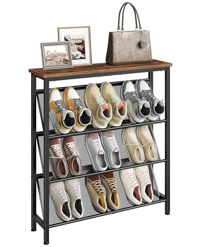 Shoe Rack, 4-Tier Slanted Shoe Storage Shelf - Image 2