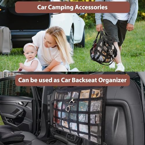Car Ceiling Cargo Net, 35.4" x 23.6" Double Layer Overhead - Image 7