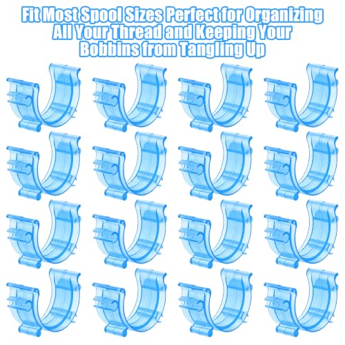 Guduling 50pcs Sewing Bobbin Clips, Blue Bobbin Clamps Plastic - Image 6