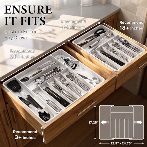 Simple Houseware Expandable Kitchen Drawer Flatware Organizer - Image 4