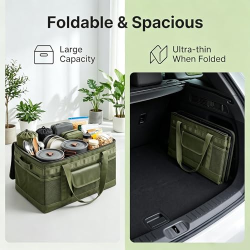 57L Tactical Camping Storage Bag -Olive Green, Waterproof - Image 8