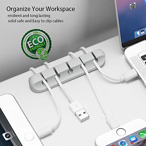 Desk Accessories for Charging Organizer - 5 Packs Grey Computer - Image 3