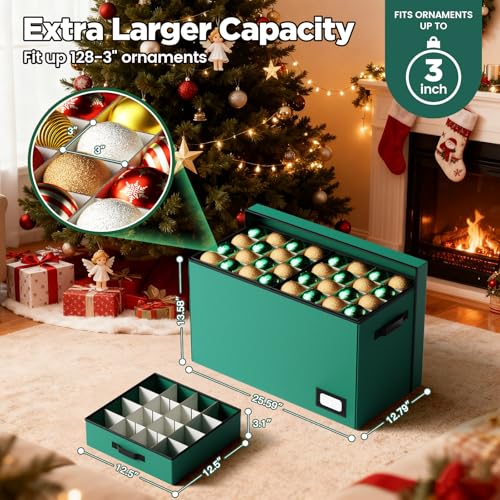 Christmas Ornament Storage Box, Ornament Organizer Storage - Image 4