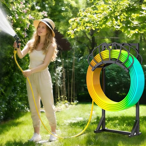 Garden Hose Holder for Outside, Heavy Duty Hose Reel Freestanding - Image 3