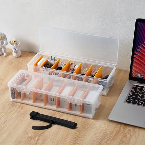 2 Pack Cable Organizer Storage Box with 16 Cable Tie | All Products - Image 2