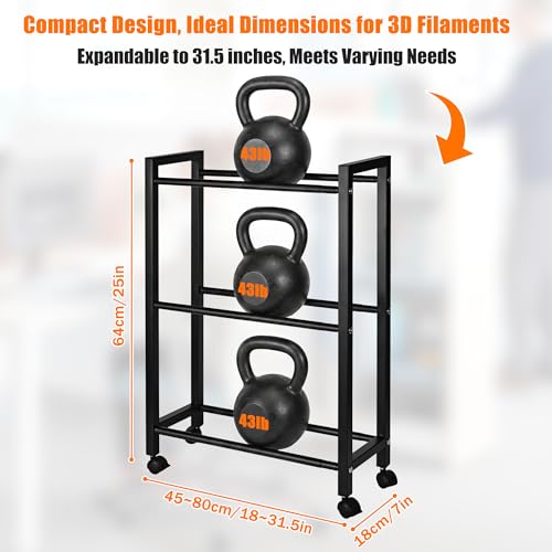 3 Tiers Expandable 3D Printer Filament Storage Rack - Image 7