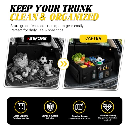 45L Trunk Organizer, Small Foldable Car Organizer for SUV - Image 7