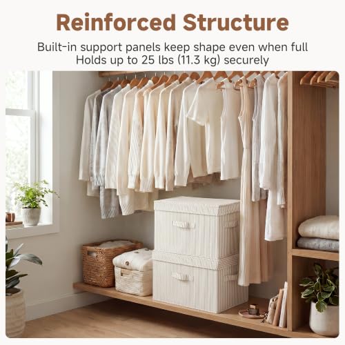 StorageWorks Fabric Storage Bins with Lids, Closet Storage Bins - Image 7