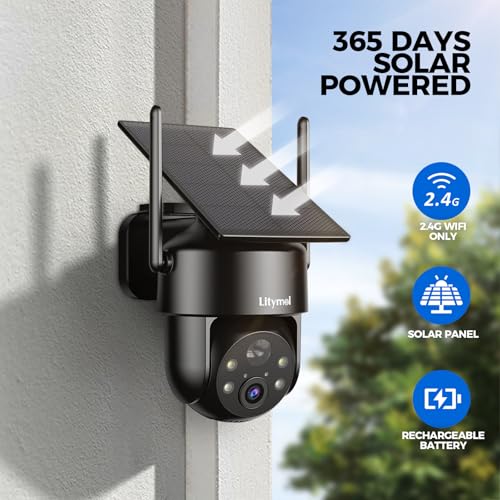 LITYMOL 2K 2.4g WiFi Security Cameras Wireless Outdoor, 360° View - Image 4