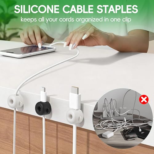 8-Pack Magnetic Cable Management Clips for Home Office Desk, Cord - Image 3