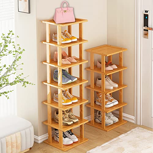 Vertical Shoe Rack,Tall Narrow Shoe Shelf Organizer Entryway Shoe - Image 7