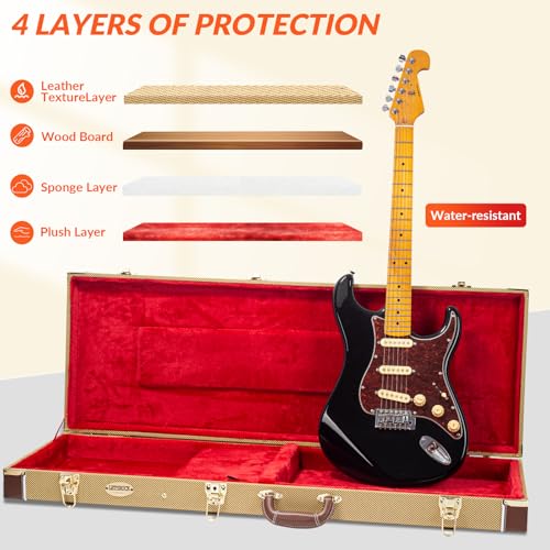 LETSROCK Electric Guitar Hard Shell Case, 39 Inch Standard - Image 6
