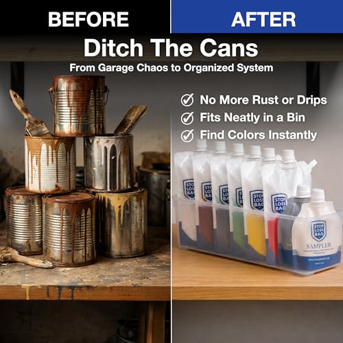 8 Reusable Paint Storage Bags 1L Leftover Paint | Home Organization - Image 4