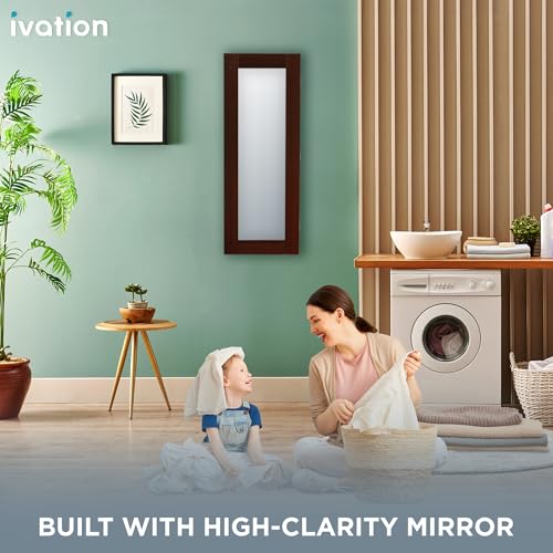 Ivation Wall Mount Ironing Board Cabinet W Mirror, Fold Down - Image 7