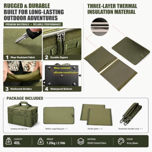 40l 600D Camping Storage, Camping Storage Bag | Home Organization - Image 3