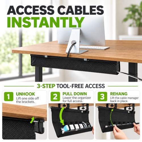 Perfect POSTURE Mesh Cable Management Tray Under Des | Cable Managemen - Image 6