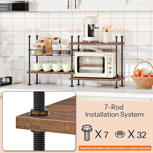 HOOBRO Kitchen Countertop Organizer, 4-Tier Adjustable Kitchen - Image 7