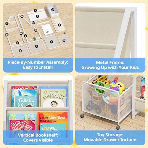 LATIBELL Kids Bookshelf Toy Storage Organizer & 2 Bi | All Products - Image 5