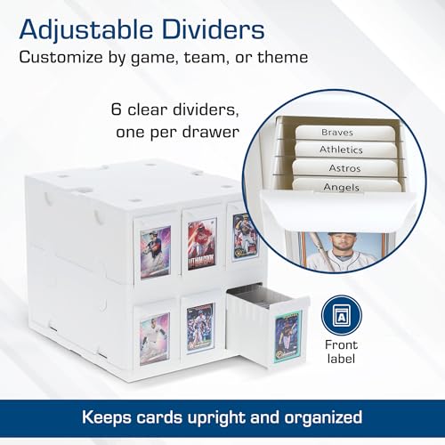 BCW 6-Drawer Card Catalog, White - Image 5