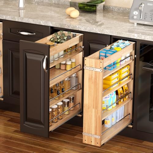 OCG 4-Tier Pull Out Kitchen Cabinet Spice Rack Holder - Image 4