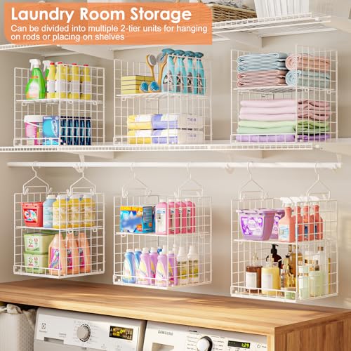 Yuyetuyo 6 Tier Raised-Height Hanging Closet Organizer, Stackable - Image 3