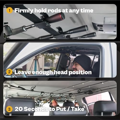 Fishing Rod Racks for Car, Quick-Clip System Fishing Pole Holders - Image 4