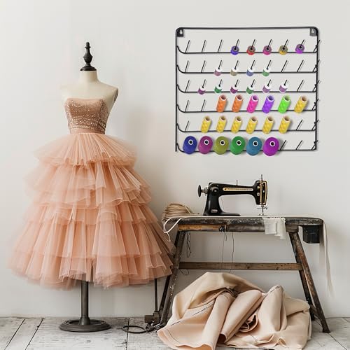 4 pack thread holder wall mount，54 spools sewing thread - Image 7