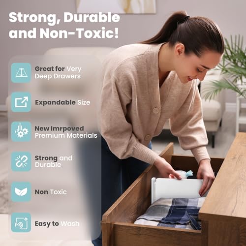 RAPTUROUS White Expandable Drawer Dividers (2.5" Tall, 13"-22" - Image 4