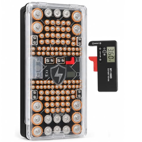 Battery Organizer Storage Case with Digital Tester, Holds - Image 2
