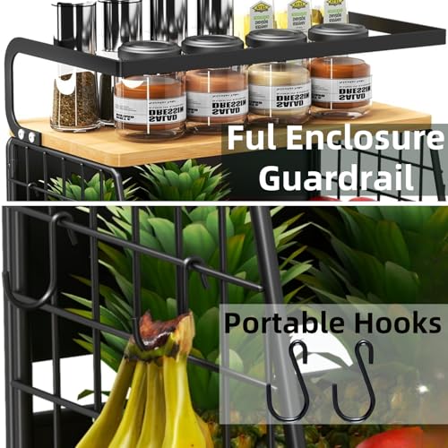 Magnetic Shelf for Fridge with Bamboo Lid,Fruit Vegetable - Image 5