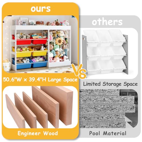 50.6"W x 39.4"H Toy Storage Organizer with 153L Stuffed Animal - Image 7