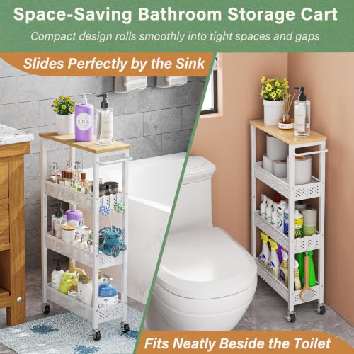OKZEST Slim Laundry Room Organization Cart with Upgraded Metal - Image 4