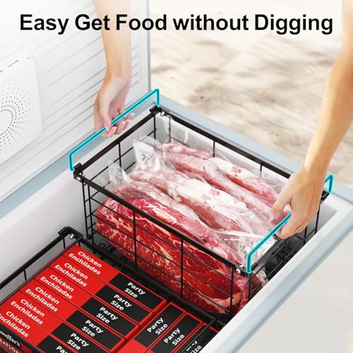 Chest Freezer Organizer - Large Baskets for 5 to 7 Cu.Ft, 3 Pack - Image 6