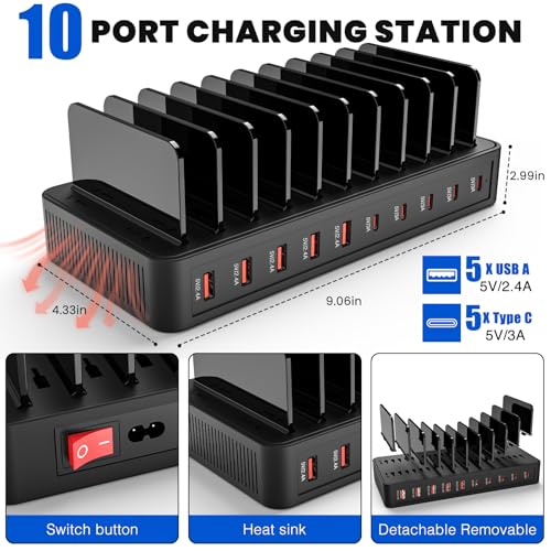 Charging Station for Multiple Devices, 100W 10 Ports Charging - Image 4