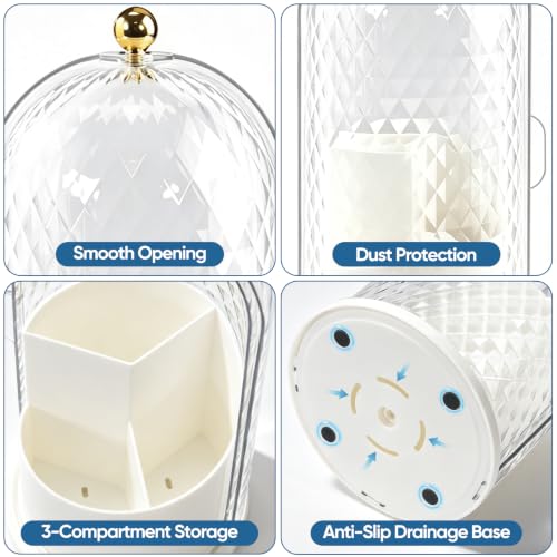 Toothbrush Holder with Cover, 3-Slot Rotating Bathro | All Products - Image 7