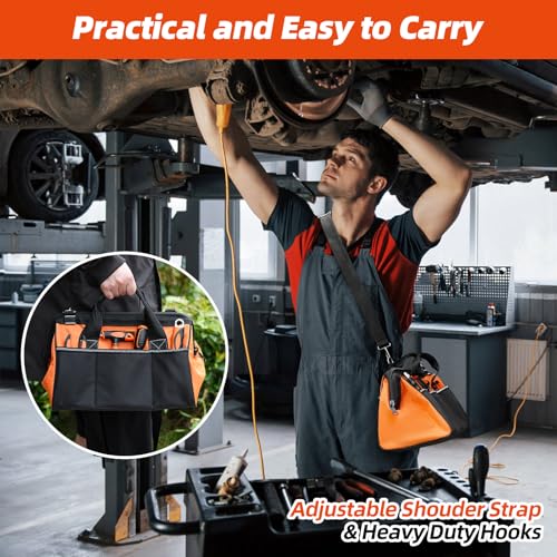 Tool Bag 14'', Thick Outer Pocket Tool Organizer Waterproof - Image 7