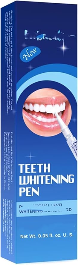 Viebeauti Teeth Whitening Pen Gel: Tooth Whitener with Carbamide Peroxide for Sensitive Teeth - Professional Dental Stain Remover for an Instant Bright Smile 0.05 Fl Oz