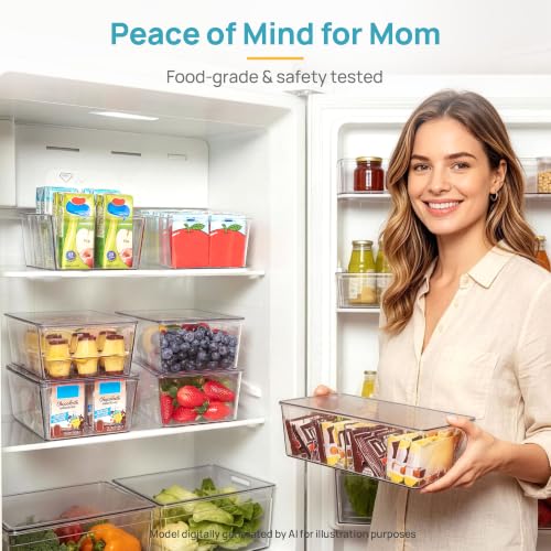 Vtopmart 4 Pack Pantry Organizer Bins with Lids - Image 7