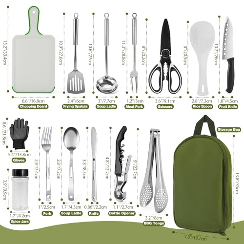 Portable 16 PCs Camping Utensil Set, CT606 - Image 3
