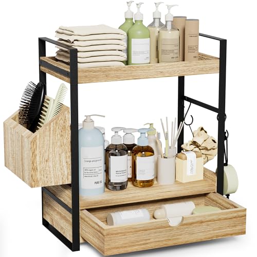 2-Tier Bathroom Counter Organizer, Wooden Vanity She | All Products - Image 2