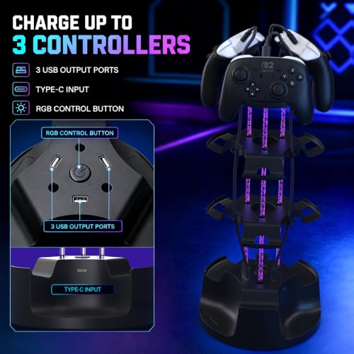 RGB Controller Holder Stand, 12 Controller Tower - Image 4