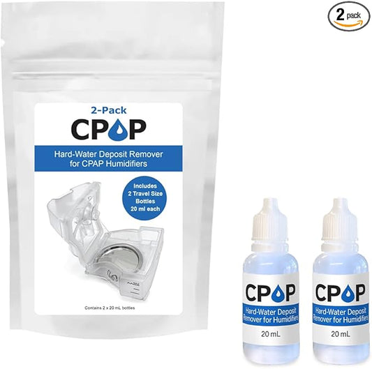 Cpap Cleaner Hard-Water Deposit Remover for Humidifier Chambers, Travel Size 20mL Bottles, CPOP Formula, Made in USA