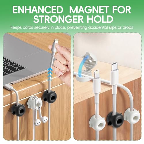 8-Pack Magnetic Cable Management Clips for Home Office Desk, Cord - Image 7