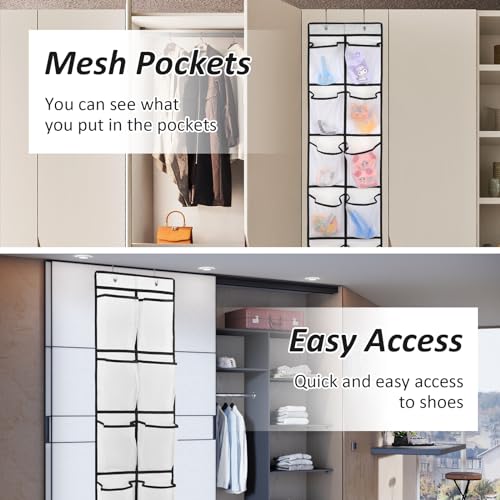 GOMAJI 2PK 12 Large Pockets Over Door Hanging Shoe Organizer - Image 7