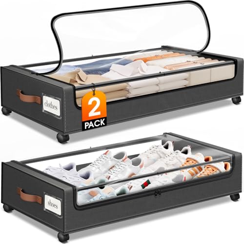Under Bed Storage with Wheels 2Pack Storage Containers - Image 2