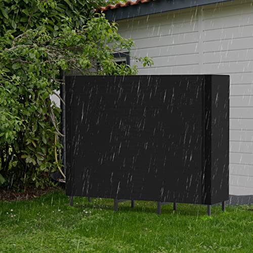 CADUKE 4ft Firewood Rack with Cover, Outdoor Firewood Log - Image 3